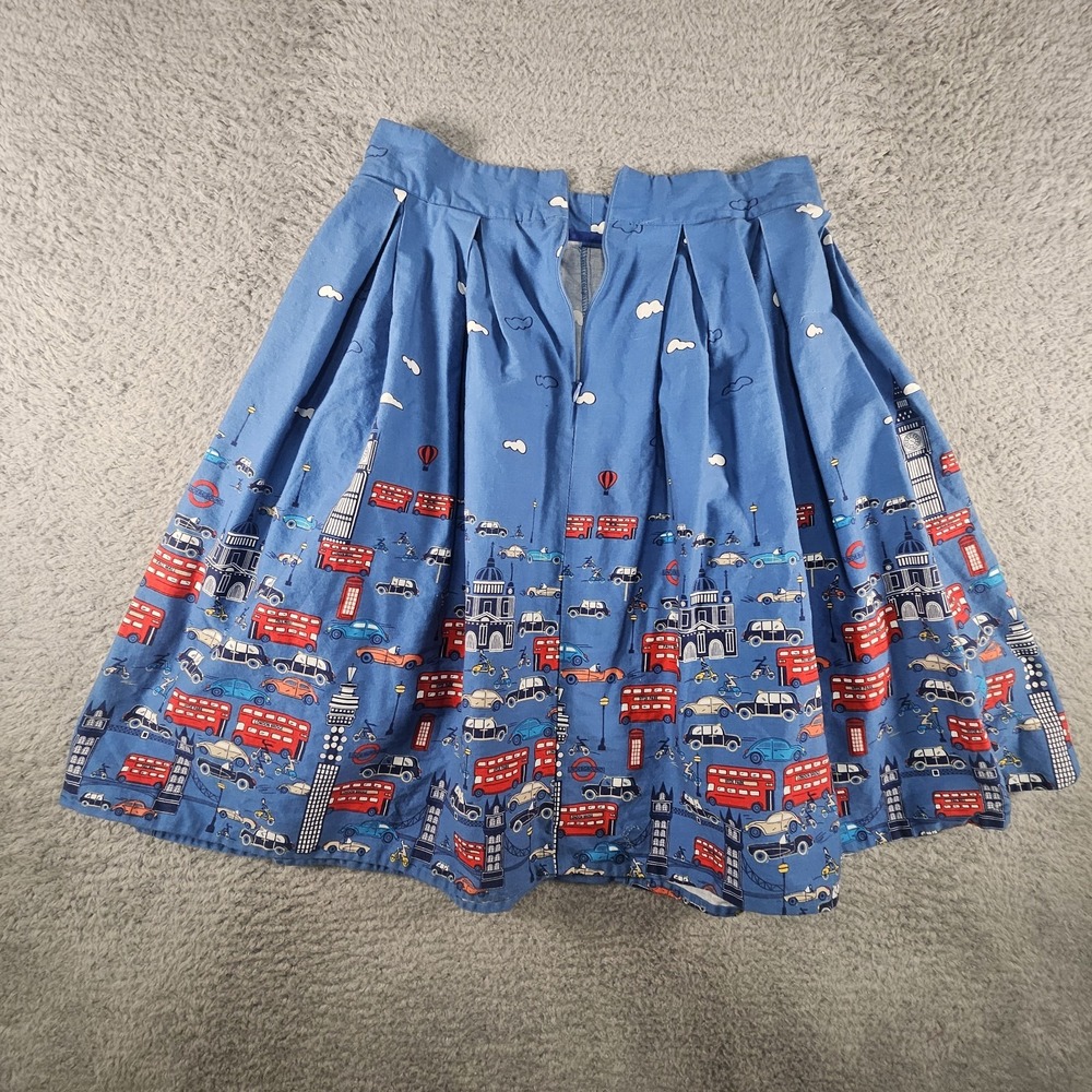 Vtg Grace Karin Skirt Womens M AOP Y2K 90s‎ England Pleated Career Preppy Artsy - Picture 5 of 11